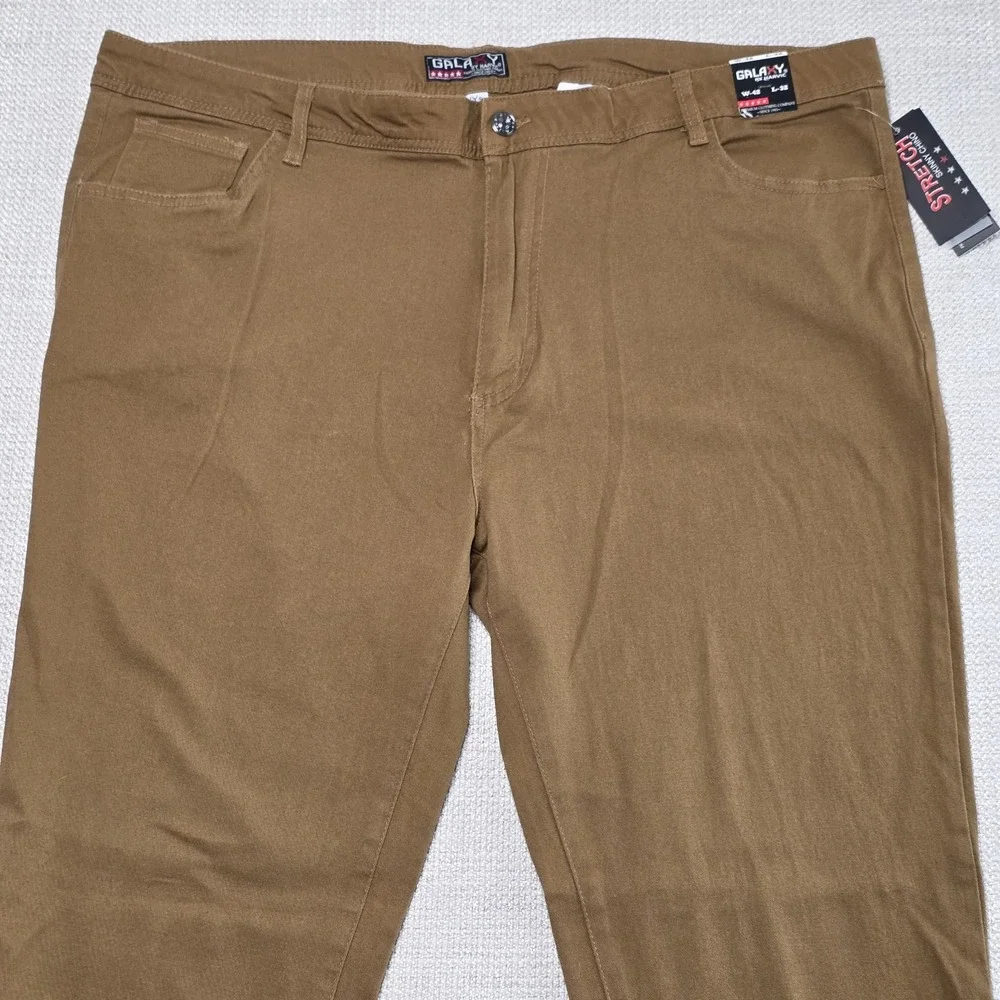Galaxy by Harvic Men's Timber Slim Fit Stretch‎ Chino Pants Size 42x32 NWT
